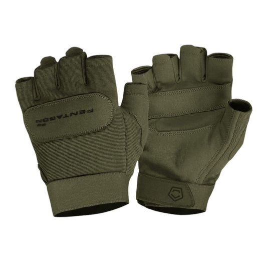 Taktikal Eldiven - Pentagon - Yarım Parmak - Duty Mechanic - Olive - P20