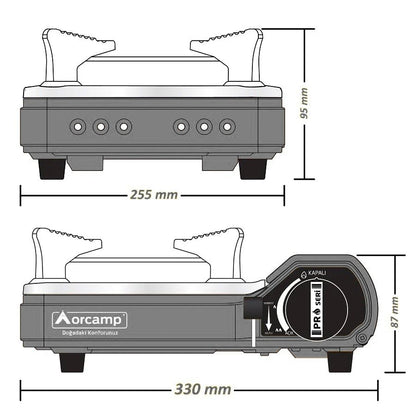 Tekli Portatik Ocak - Orcamp - Gri (CK-505)