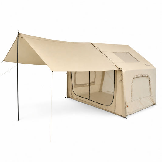 Tenteli Şişme Çadır - Baca Çıkışlı - FreeCamp Turbo Canopy - 8 Kişilik - 8 m²