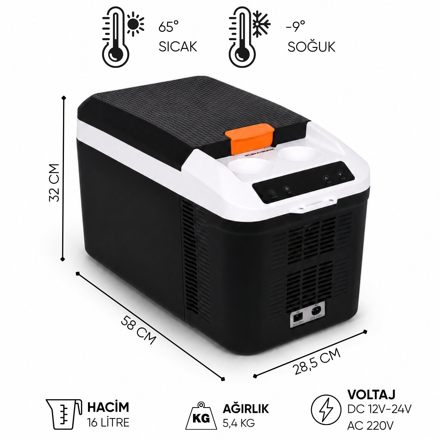 Termoelektrikli Buzdolabı - IcePeak Rega - 16 lt - 300694
